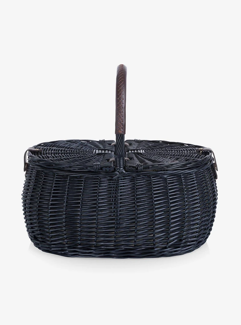 Black Evening Picnic Basket with Service for Two