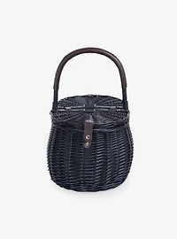 Black Evening Picnic Basket with Service for Two