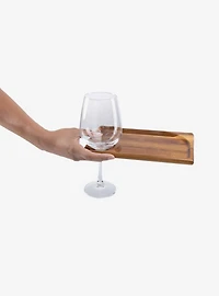 Rectangle Acacia Wood Wine Appetizer Plate Set of 4