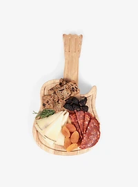 Guitar Bamboo Cheese Cutting Board & Tools Set