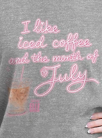 Legally Blonde Elle Iced Coffee & The Month Of July Womens Oversized Sweatshirt
