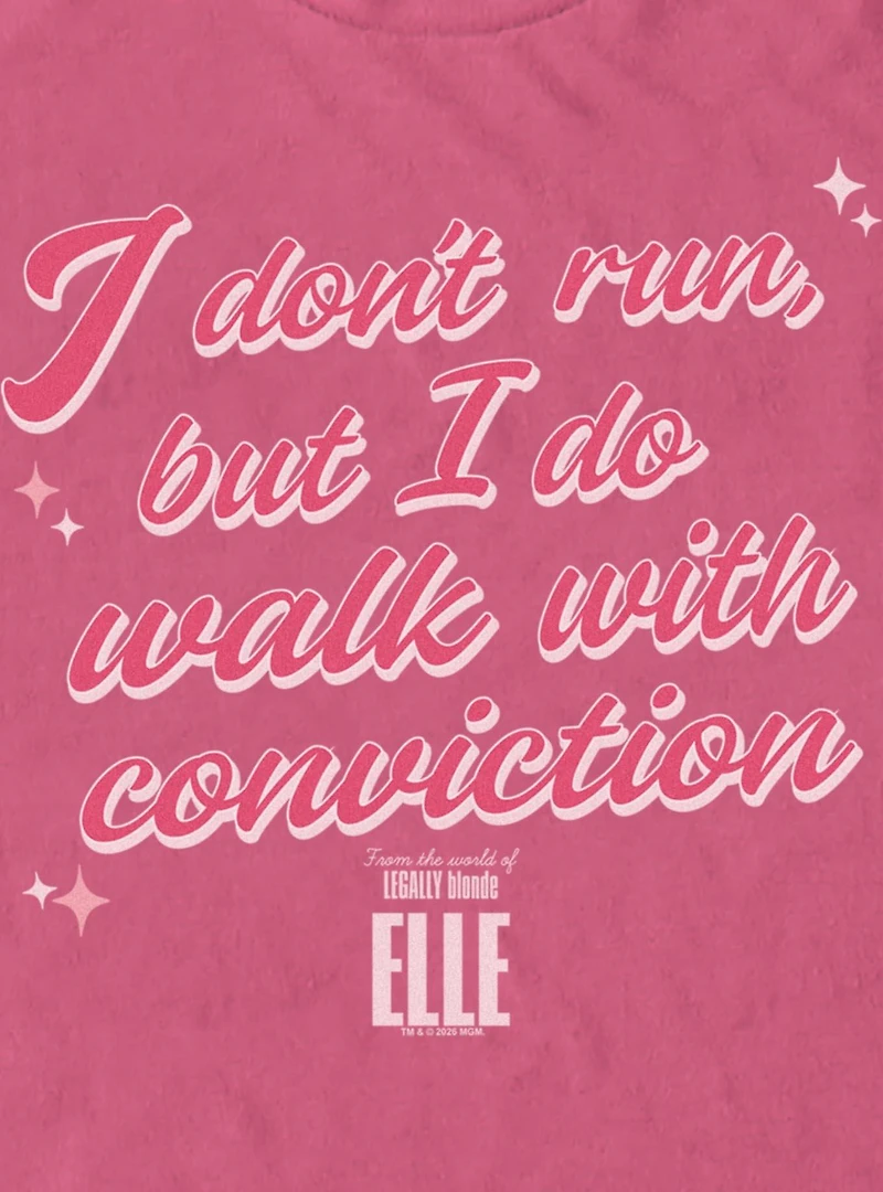 Legally Blonde Elle Walk With Conviction Garment Dye T-Shirt