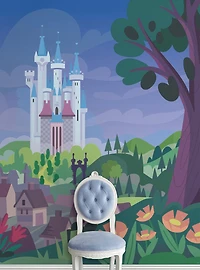 Disney Cinderella Castle Green Peel & Stick Mural