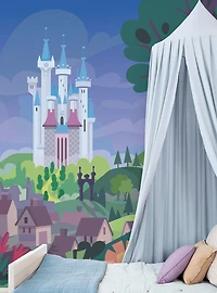 Disney Cinderella Castle Green Peel & Stick Mural