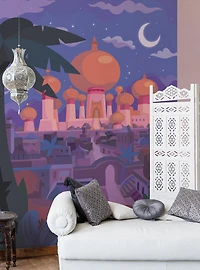Disney Aladdin Jasmine Castle Purple Peel & Stick Mural