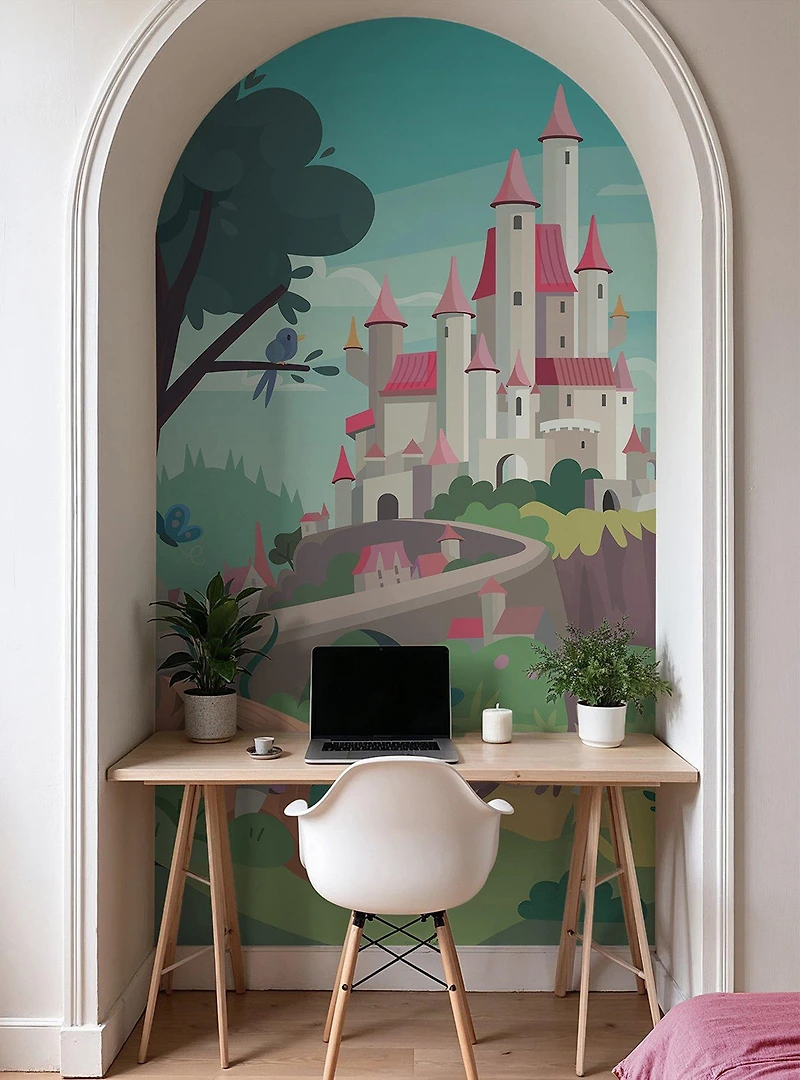 Disney Snow White Castle Green Peel & Stick Mural