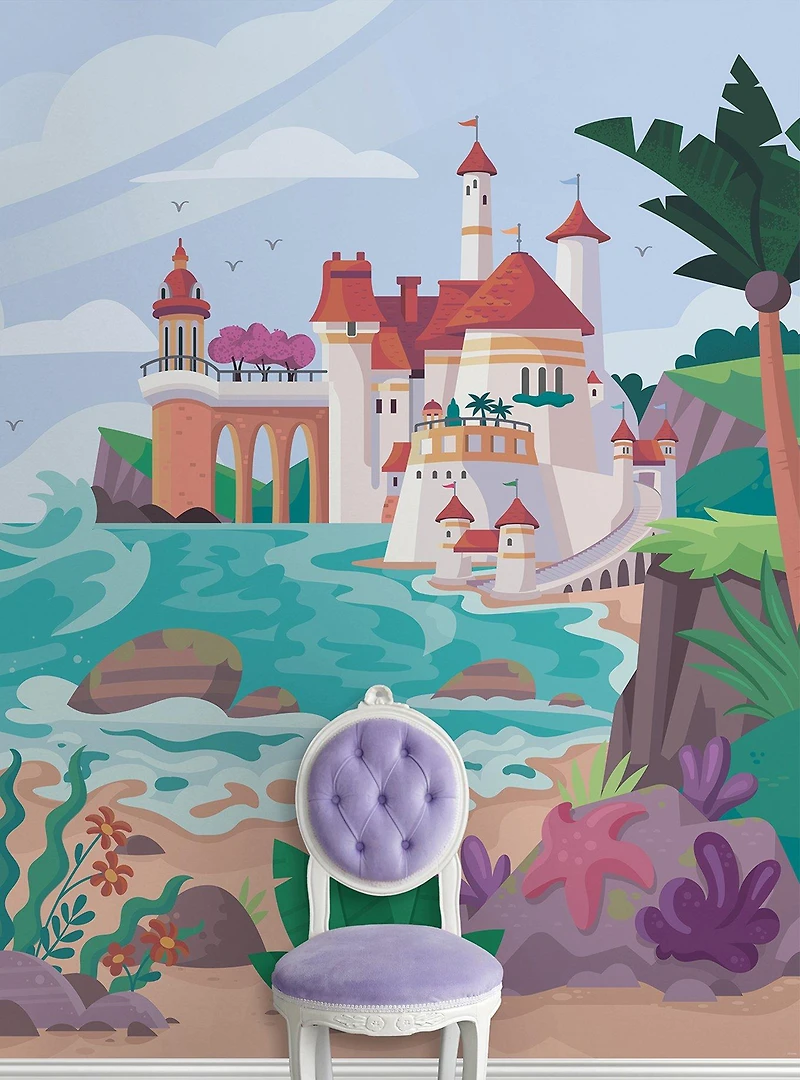 Disney The Little Mermaid Ariel Castle Blue Peel & Stick Mural