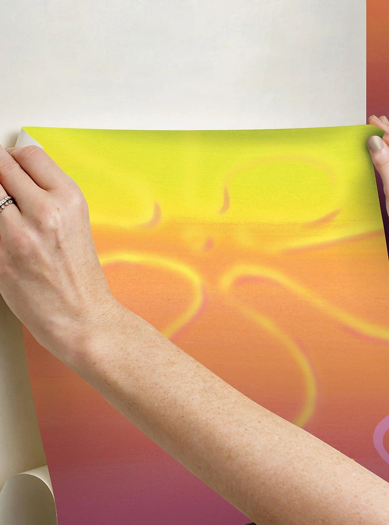SpongeBob SquarePants Sunset Pink Peel & Stick Mural
