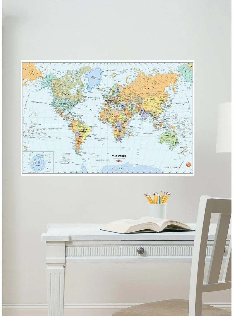 World Dry Erase Map