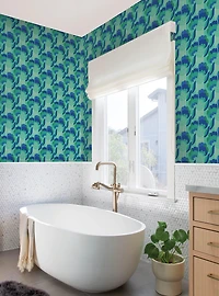 Retro Esme Aqua Peel & Stick Wallpaper