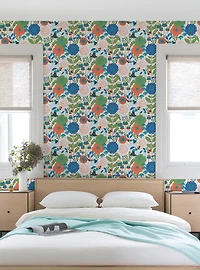 Dream Garden Off White Peel & Stick Wallpaper