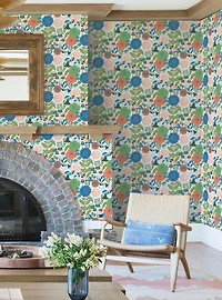 Dream Garden Off White Peel & Stick Wallpaper