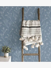 Twigs Blue Peel & Stick Wallpaper