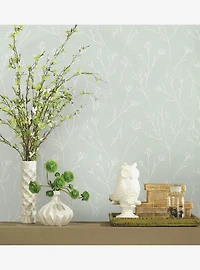 Twigs Green Peel & Stick Wallpaper