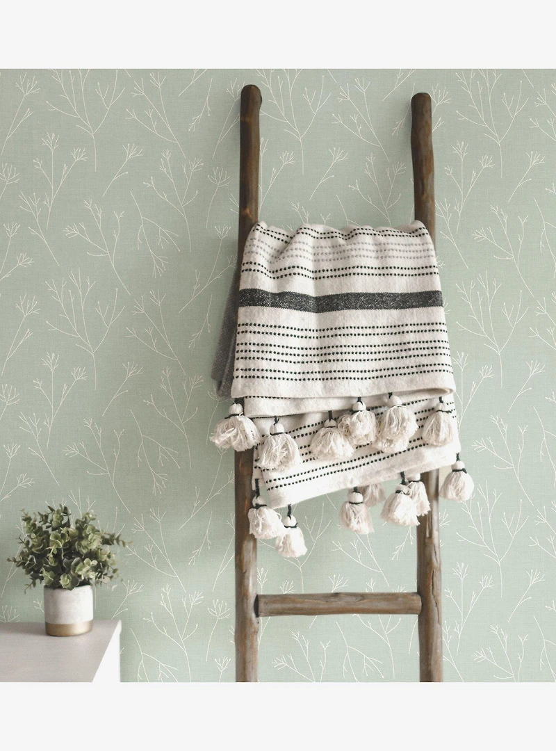 Twigs Green Peel & Stick Wallpaper