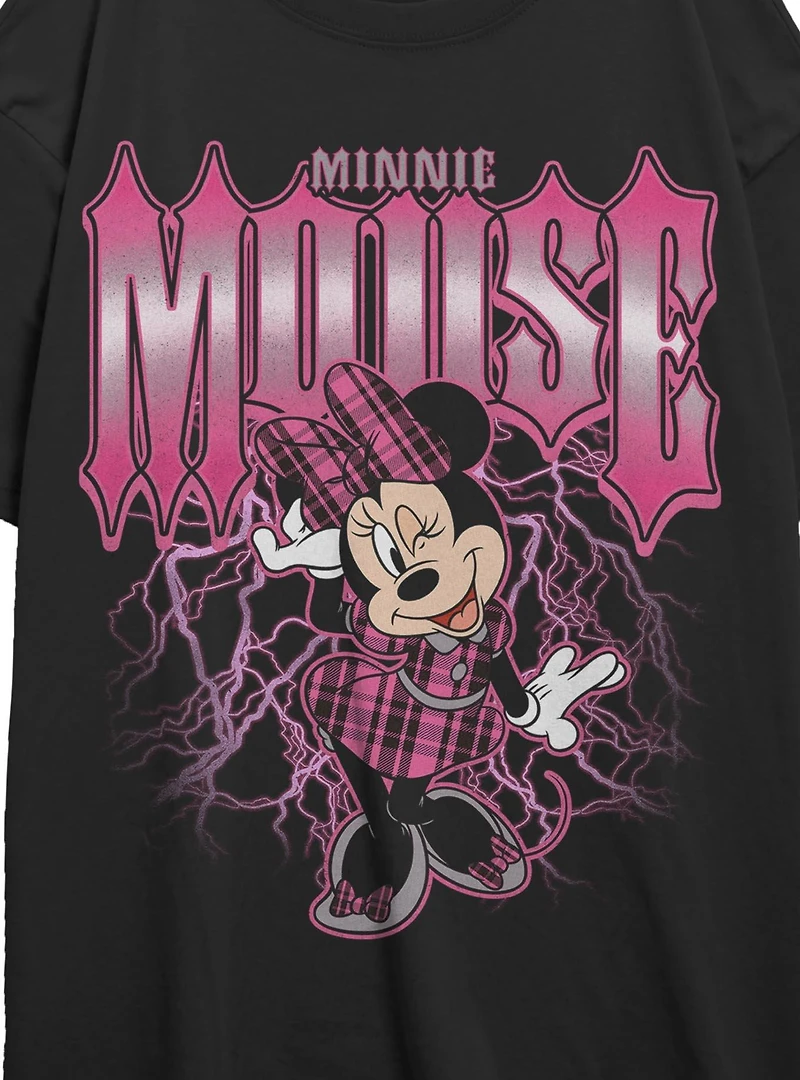 Disney Minnie Mouse Lightning Womens Oversized T-Shirt BoxLunch Exclusive