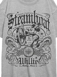 Disney Steamboat Willie Mickey Mouse Womens Oversized T-Shirt BoxLunch Exclusive