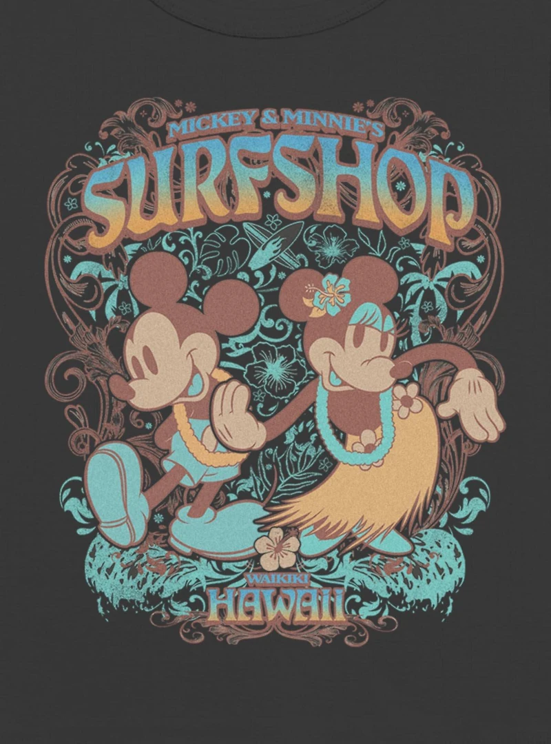 Disney Mickey Mouse & Minnie Surfshop Hawaii Womens Baby T-Shirt BoxLunch Exclusive