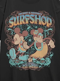 Disney Mickey Mouse & Minnie Surfshop Hawaii Womens Oversized T-Shirt BoxLunch Exclusive