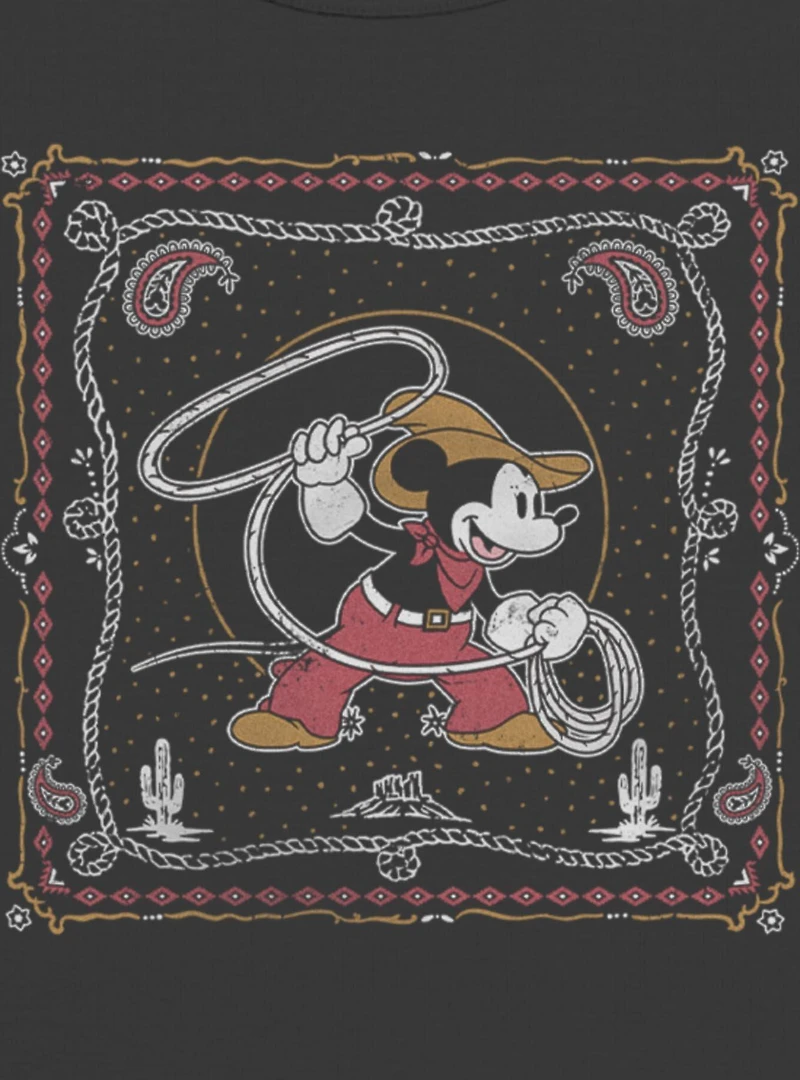 Disney Mickey Mouse Western Cowboy Paisley Womens Baby T-Shirt BoxLunch Exclusive