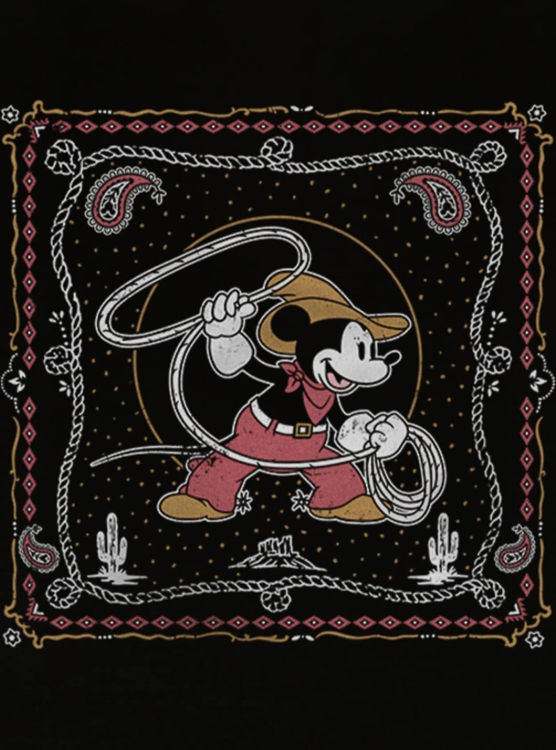 Disney Mickey Mouse Western Cowboy Paisley Womens Cami BoxLunch Exclusive