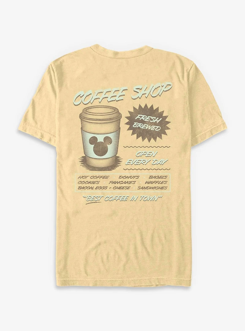Disney Mickey Mouse Coffee Shop Garment Dye T-Shirt BoxLunch Exclusive