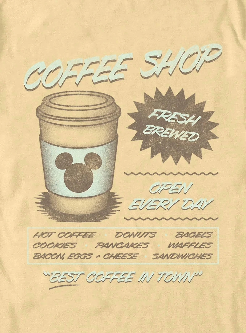 Disney Mickey Mouse Coffee Shop Garment Dye T-Shirt BoxLunch Exclusive