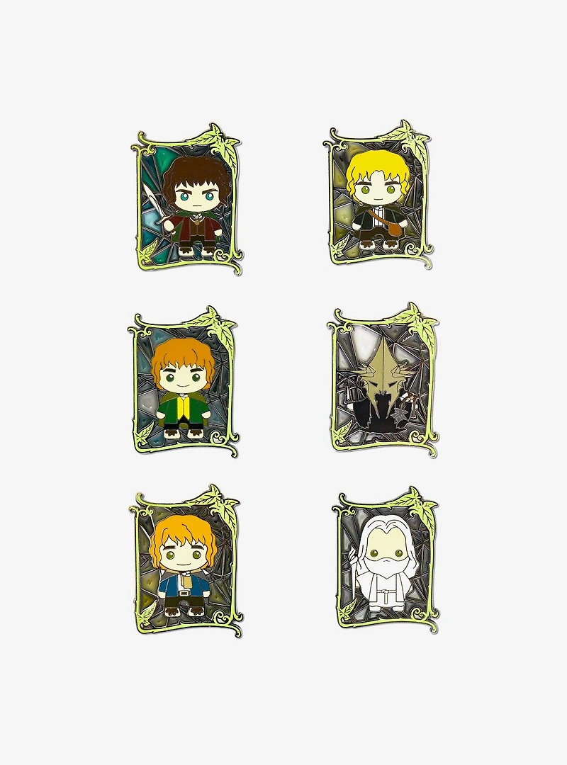 The Lord of the Rings Stained Glass Mystery Enamel Pin Blind Box Series 2 Pack