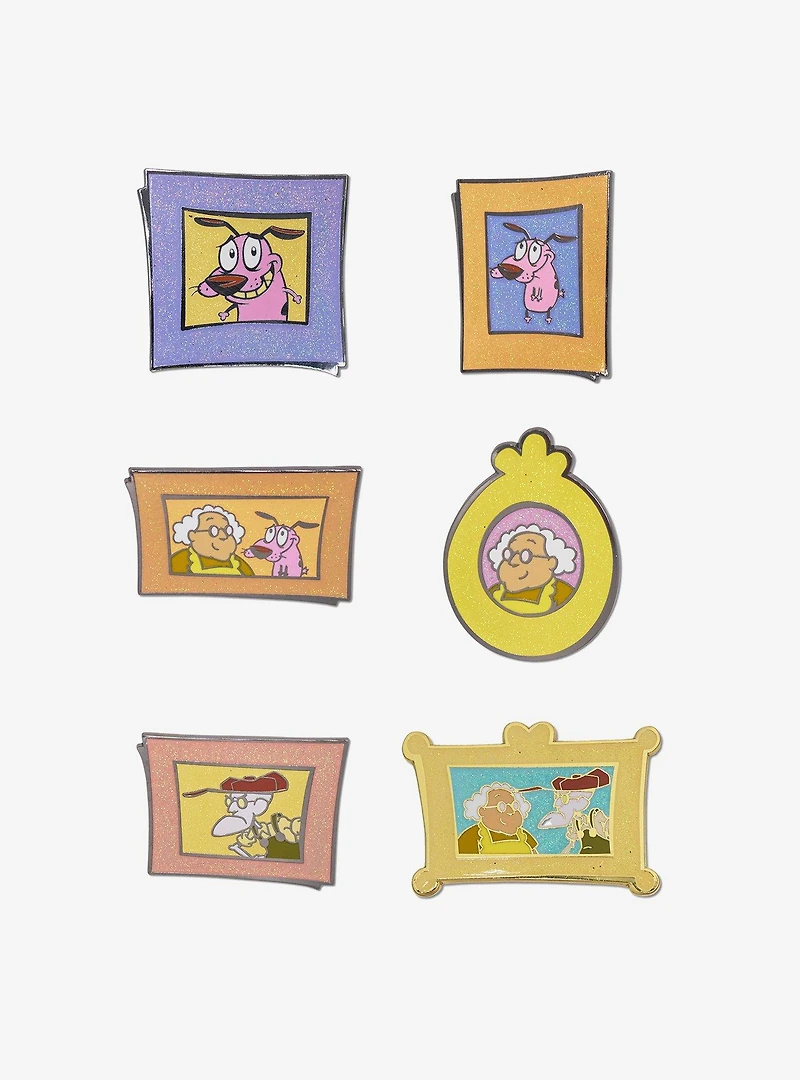 Courage the Cowardly Dog Mystery Enamel Pin Blind Box Portrait Series 2 Pack