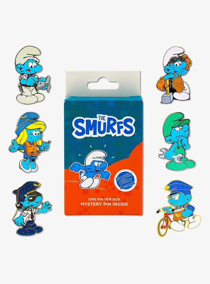 The Smurfs Working Mystery Enamel Pin Blind Box Series