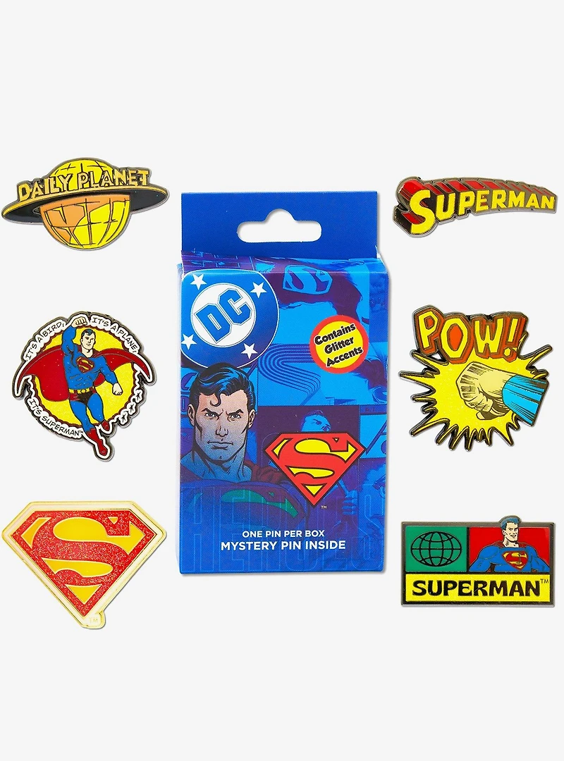 DC Comics Superman Mystery Enamel Pin Blind Box Series