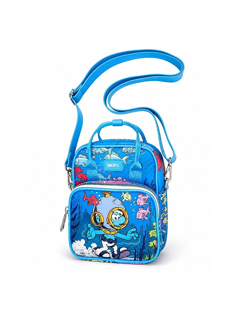 The Smurfs Diver Smurf Under Water Scene Crossbody Bag