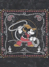 Disney Mickey Mouse Western Cowboy Paisley Mineral Wash T-Shirt BoxLunch Exclusive