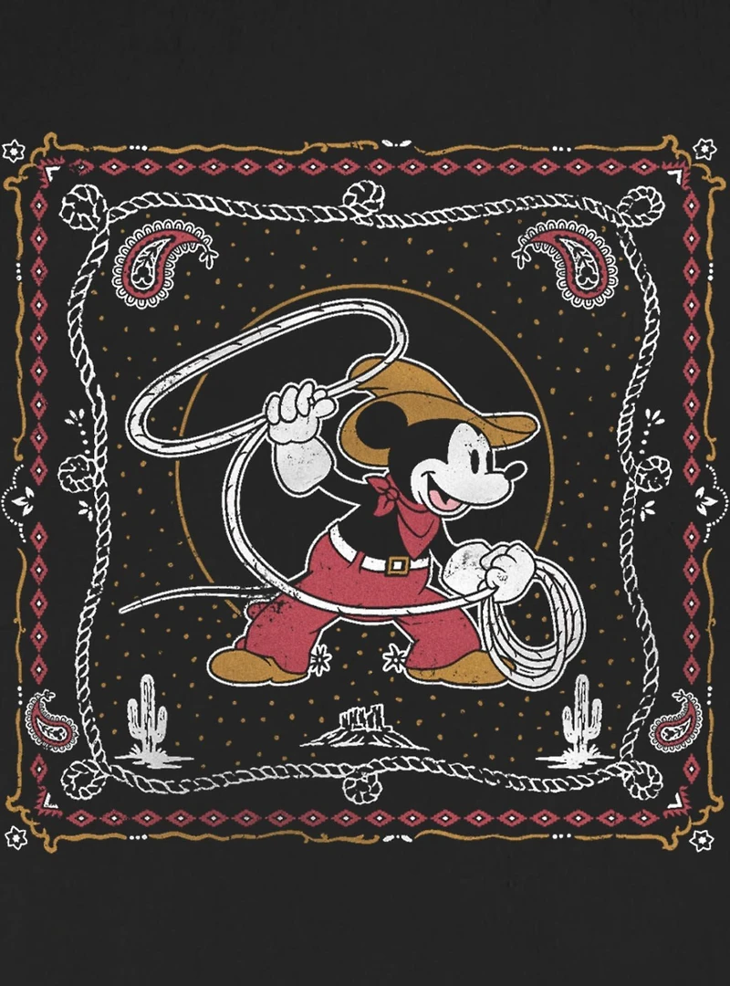 Disney Mickey Mouse Western Cowboy Paisley Sweatshirt BoxLunch Exclusive
