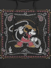 Disney Mickey Mouse Western Cowboy Paisley Hoodie BoxLunch Exclusive