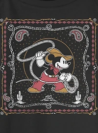 Disney Mickey Mouse Western Cowboy Paisley Womens Slouchy Sweatshirt BoxLunch Exclusive