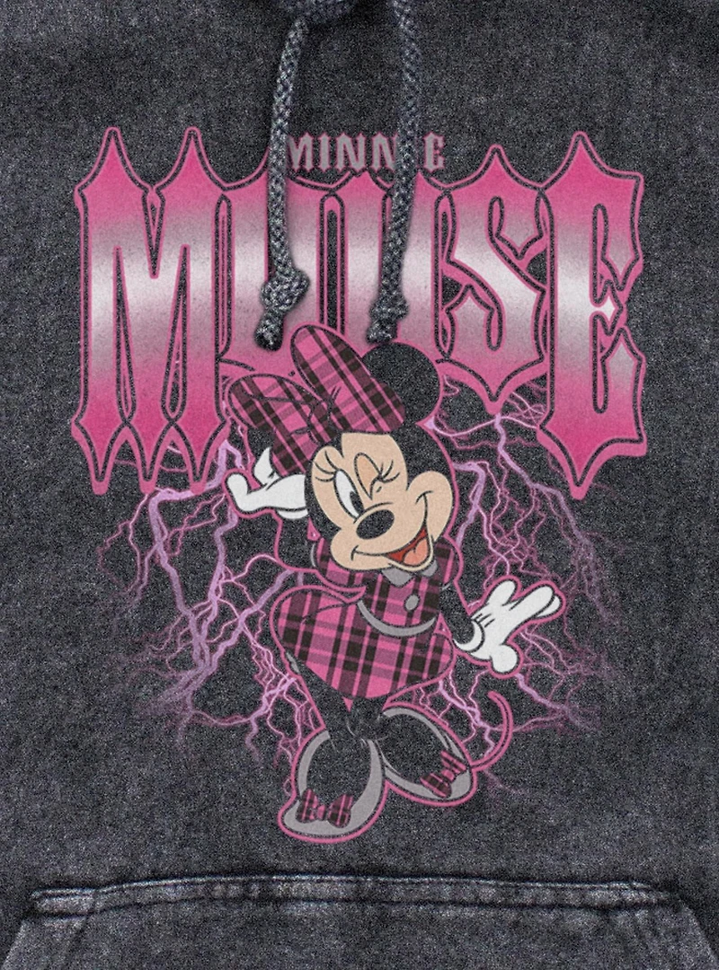 Disney Minnie Mouse Lightning Mineral Wash Hoodie BoxLunch Exclusive