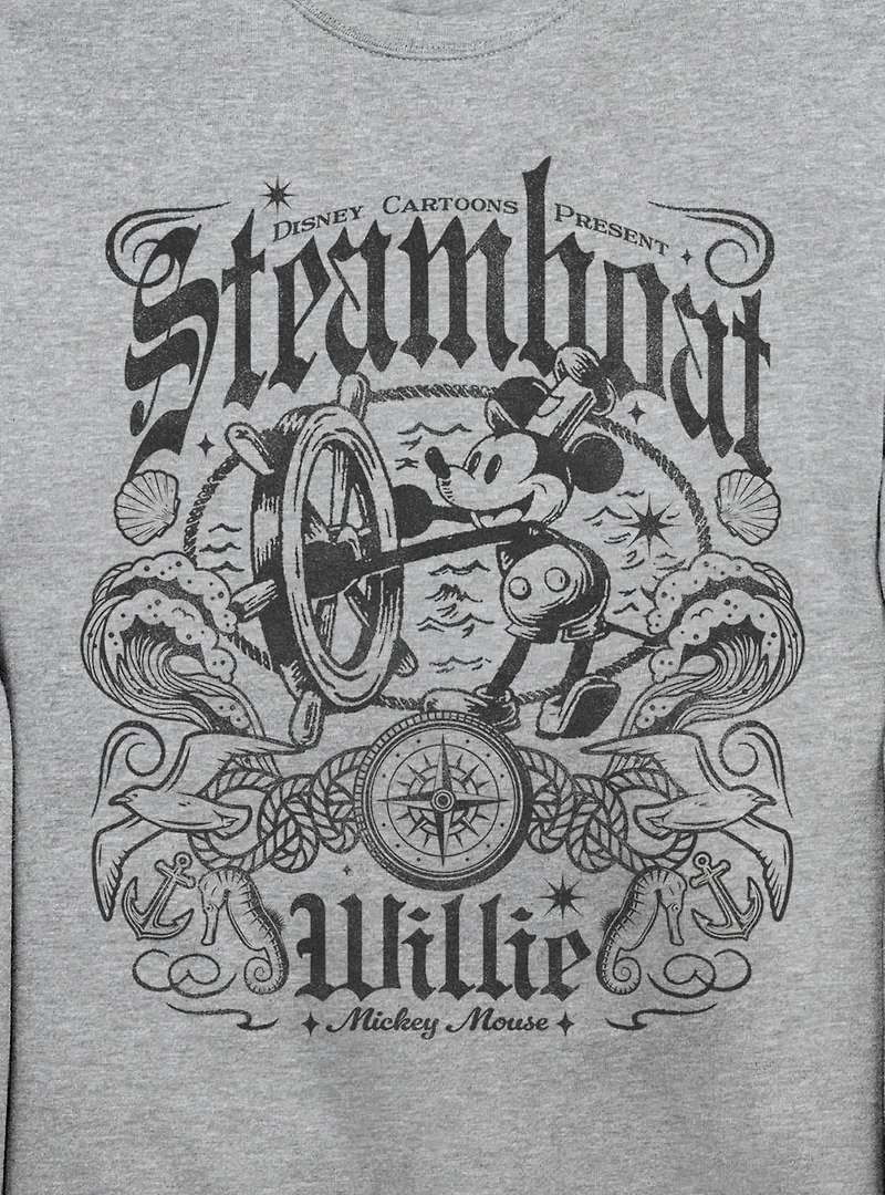 Disney Steamboat Willie Mickey Mouse Sweatshirt BoxLunch Exclusive