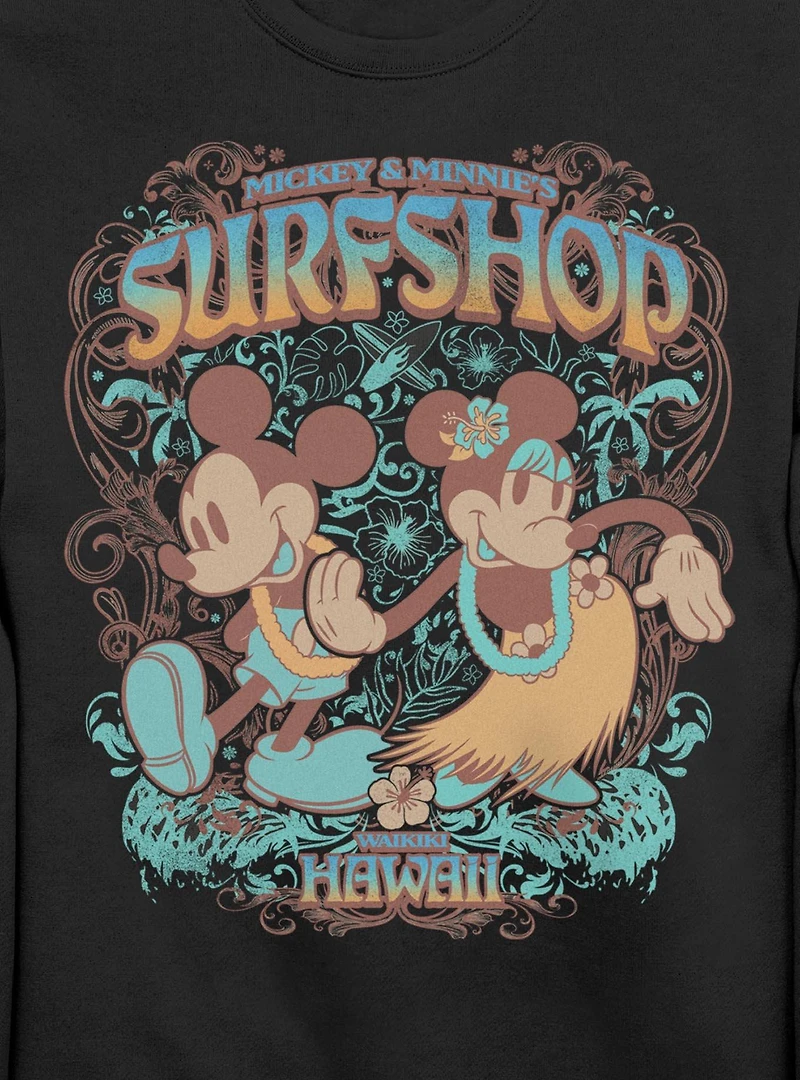 Disney Mickey Mouse & Minnie Surfshop Hawaii Sweatshirt BoxLunch Exclusive