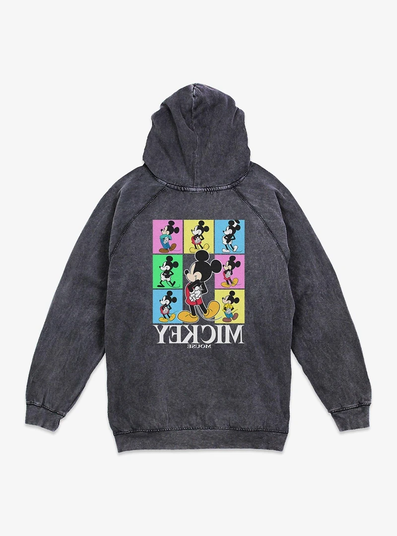 Disney Mickey Mouse Color Block Mineral Wash Hoodie BoxLunch Exclusive