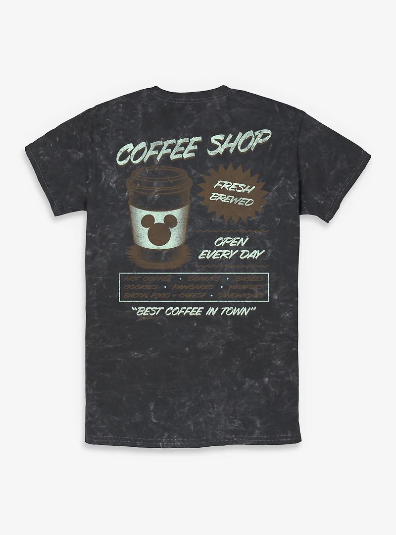 Disney Mickey Mouse Coffee Shop Mineral Wash T-Shirt BoxLunch Exclusive