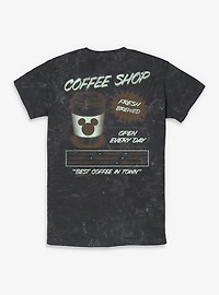 Disney Mickey Mouse Coffee Shop Mineral Wash T-Shirt BoxLunch Exclusive
