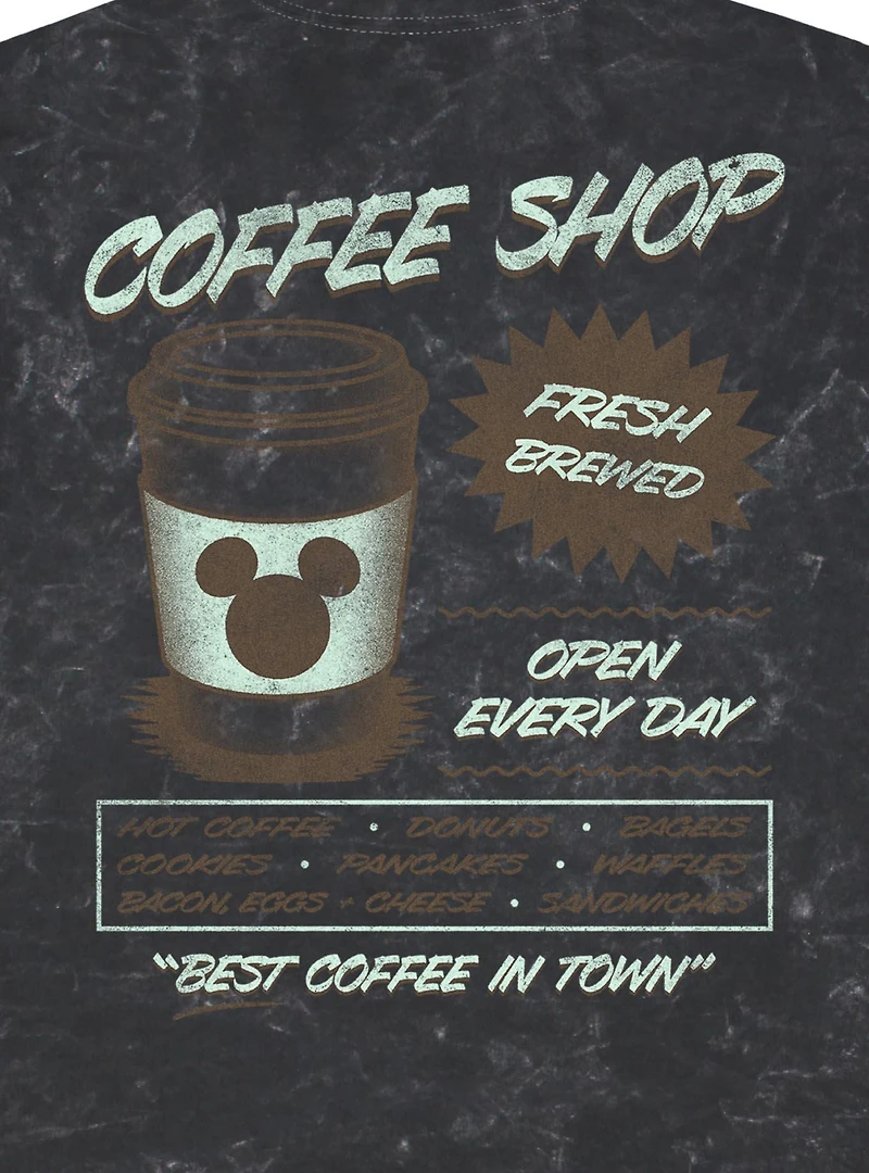 Disney Mickey Mouse Coffee Shop Mineral Wash T-Shirt BoxLunch Exclusive