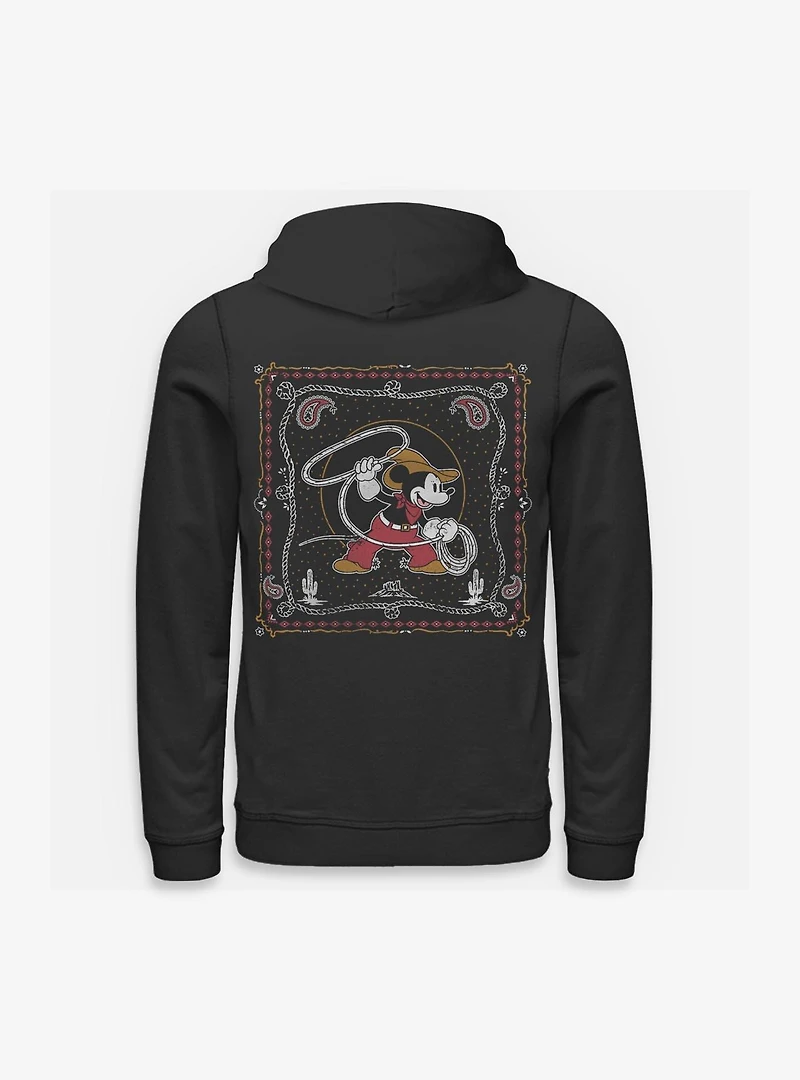 Disney Mickey Mouse Western Cowboy Lasso Rope Hoodie BoxLunch Exclusive