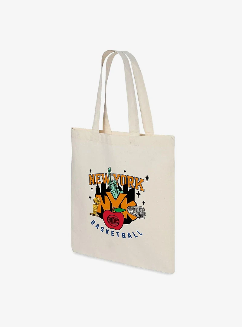 NBA New York Knicks Big Apple Basketball Canvas Tote Bag