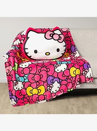 Hello Kitty Lost in the Bows Cloud Pillow & Silk Touch Throw Blanket Set