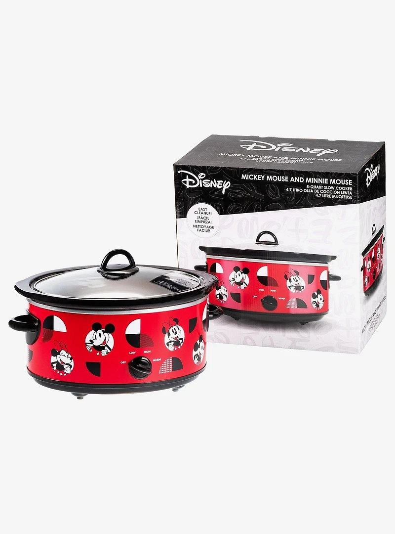 Disney Mickey and Minnie Mouse 5-Quart Slow Cooker