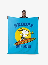 Peanuts Snoopy Surfer Silk Touch Throw Blanket