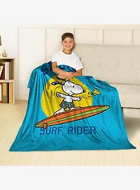 Peanuts Snoopy Surfer Silk Touch Throw Blanket