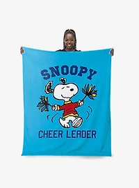Peanuts Snoopy Cheer Leader Silk Touch Throw Blanket